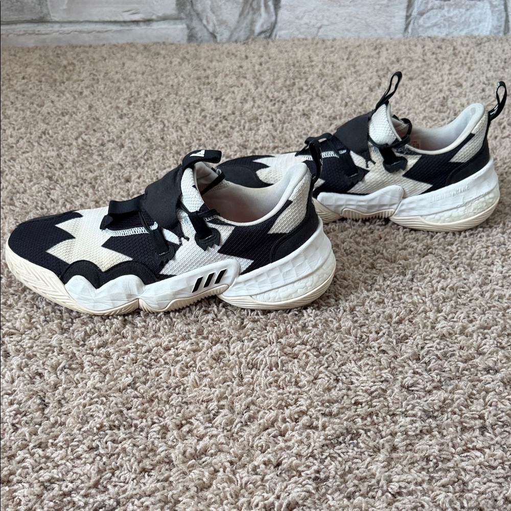 adidas Black and Cream Athletic Shoes